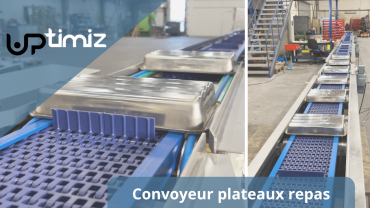 Convoyeur plateaux repas